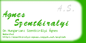 agnes szentkiralyi business card