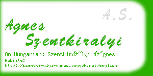 agnes szentkiralyi business card